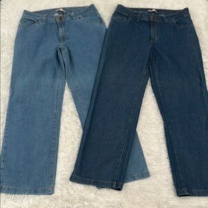 🍏 Bundle of 2 Woman Within Straight Leg Jeans